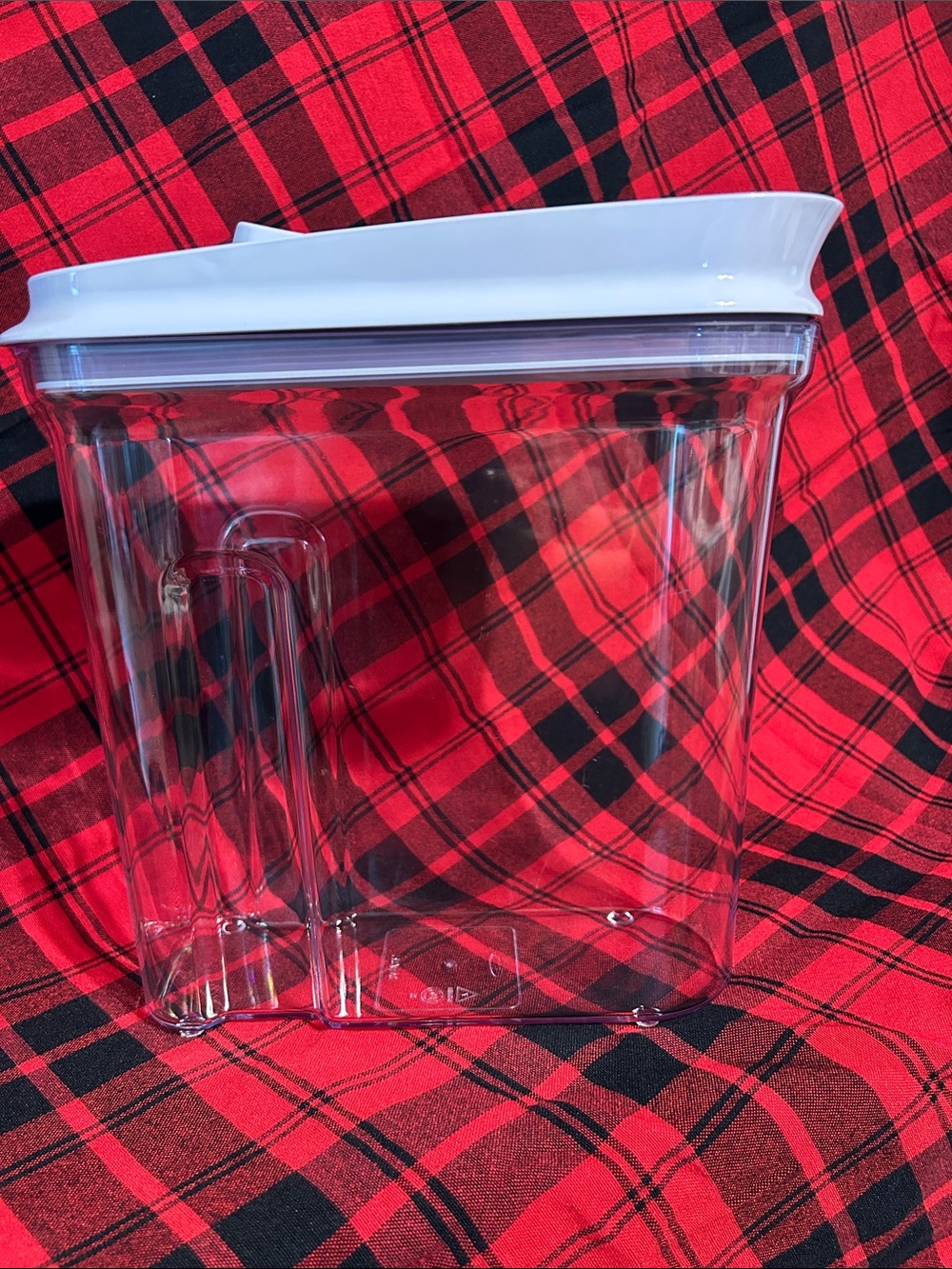 OXXO Clear Plastic Pantry Canister with White Airtight Lid